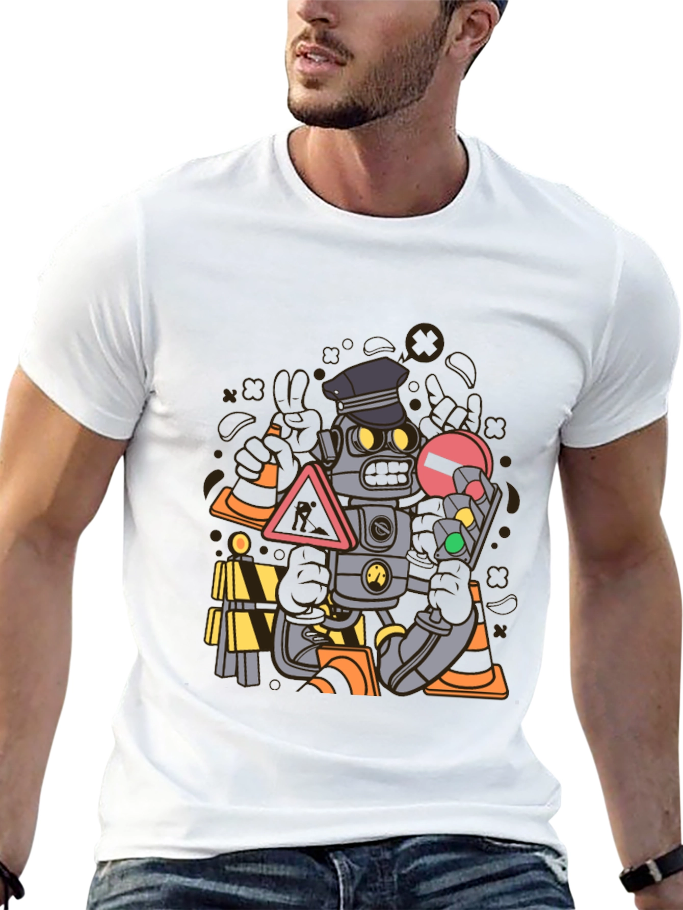 Robot Cop Graphic T-Shirt