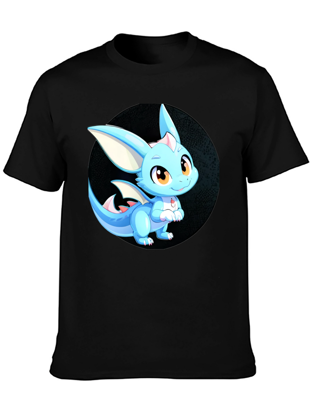 Cute Dragon Graphic Tee - Unisex Black T-Shirt