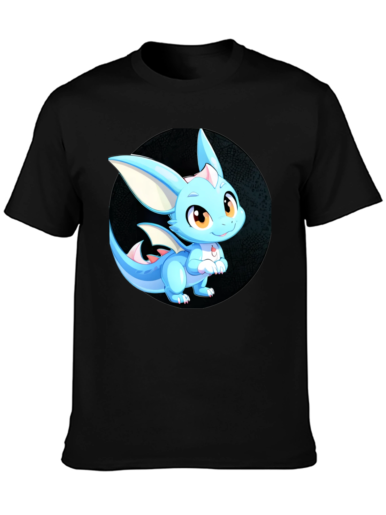 Cute Dragon Graphic Tee - Unisex Black T-Shirt