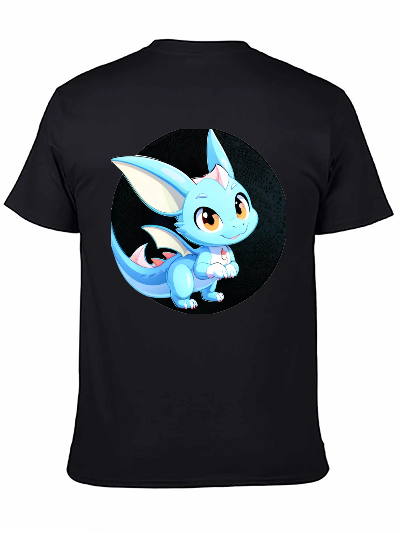Cute Dragon Graphic Tee - Unisex Black T-Shirt