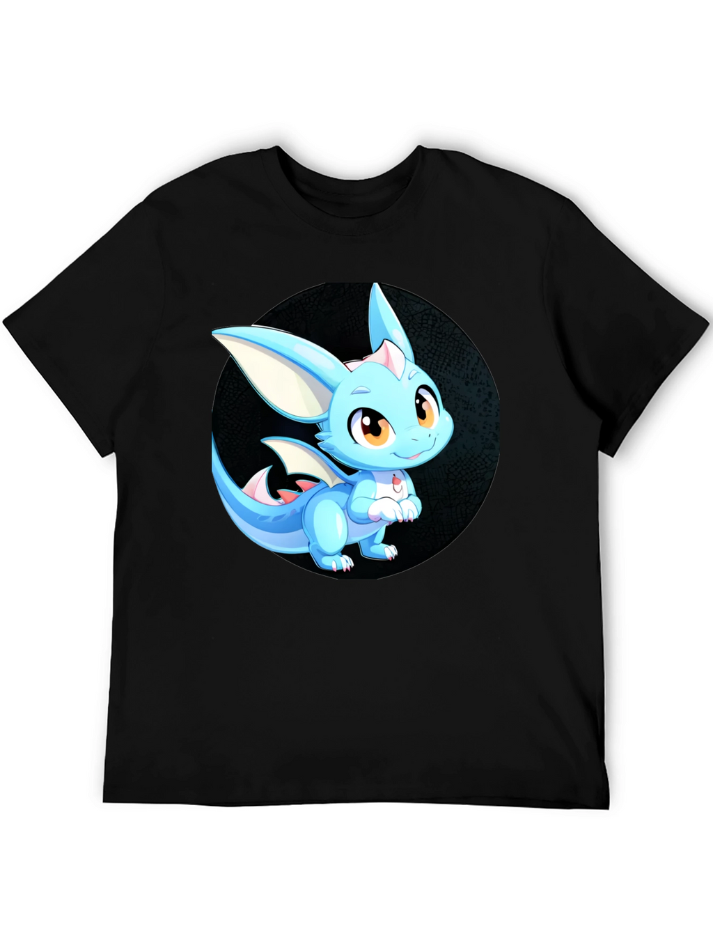 Cute Dragon Graphic Tee - Unisex Black T-Shirt