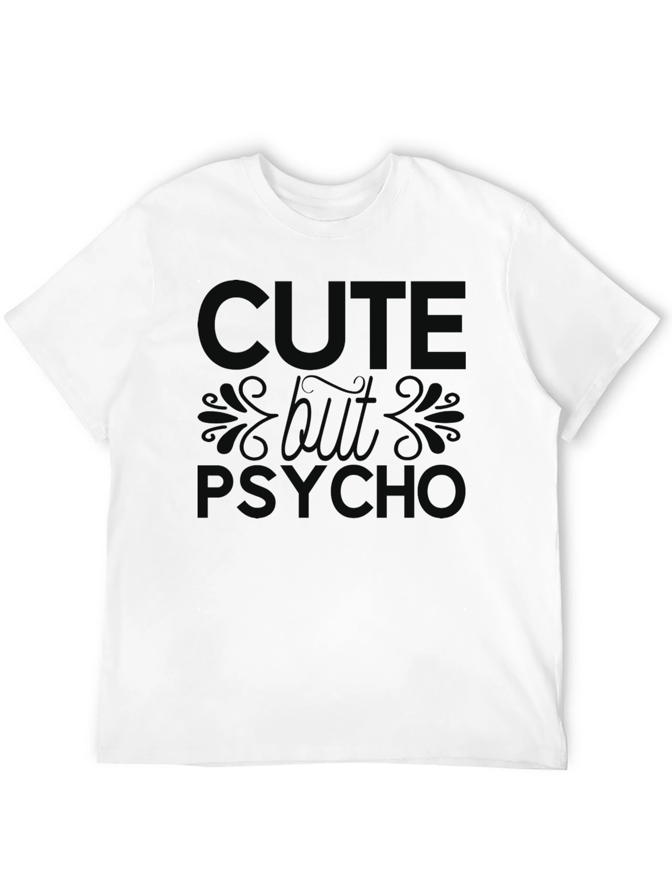 Cute But Psycho Black Graphic T-Shirt
