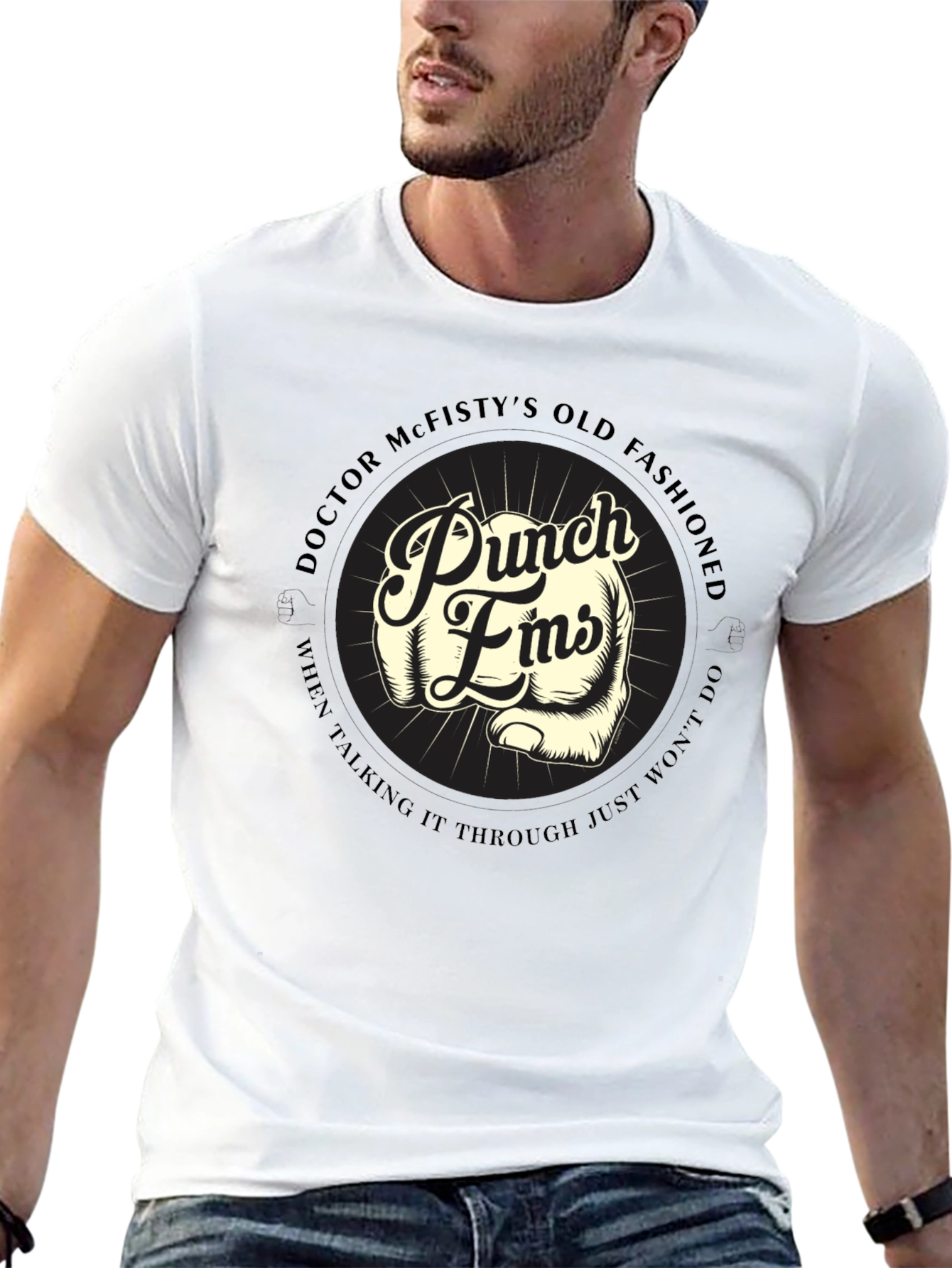 Punch Fists T-Shirt: Doctor McFistys Old Fashioned Style