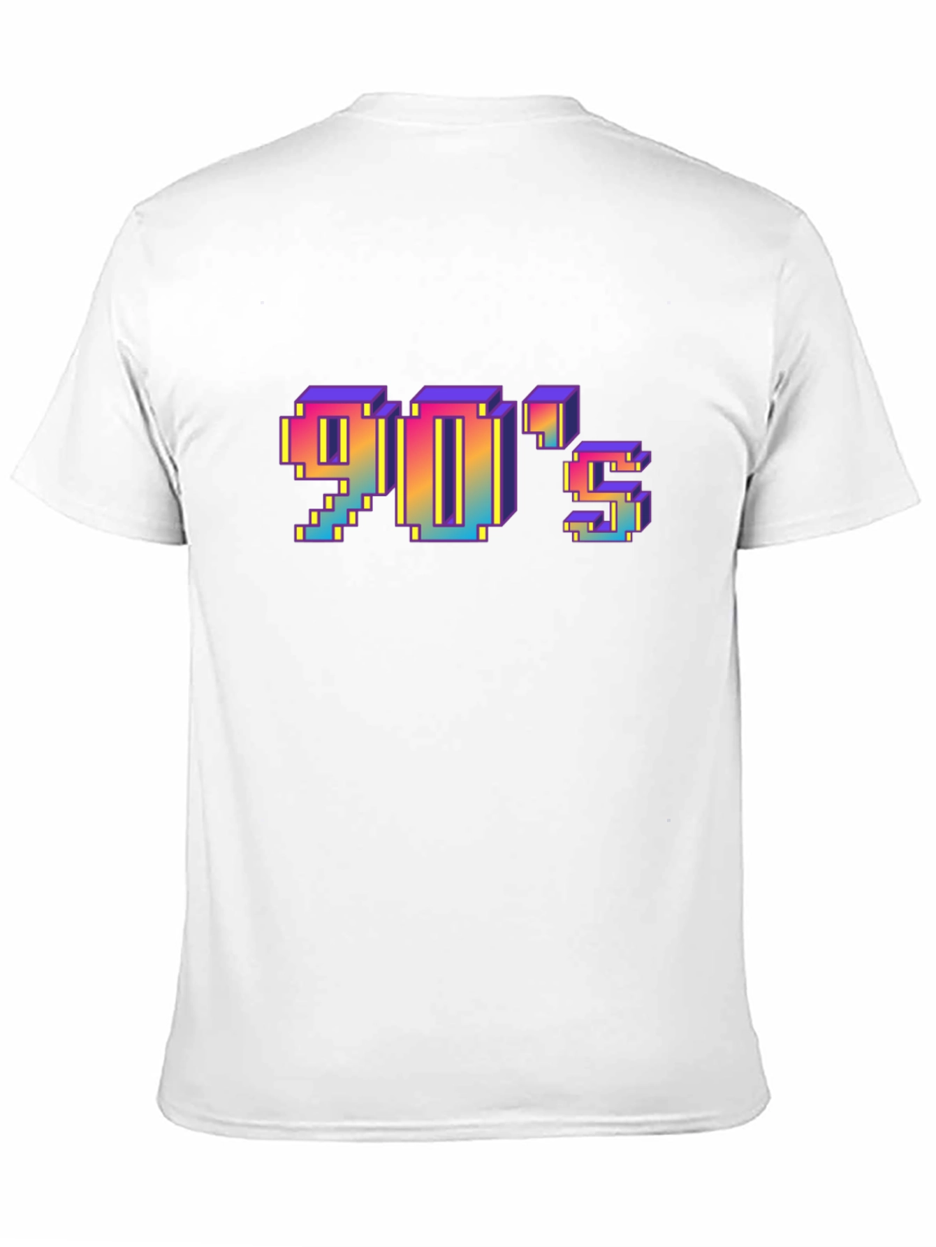 Retro 90s Pixel Art T-Shirt - Black