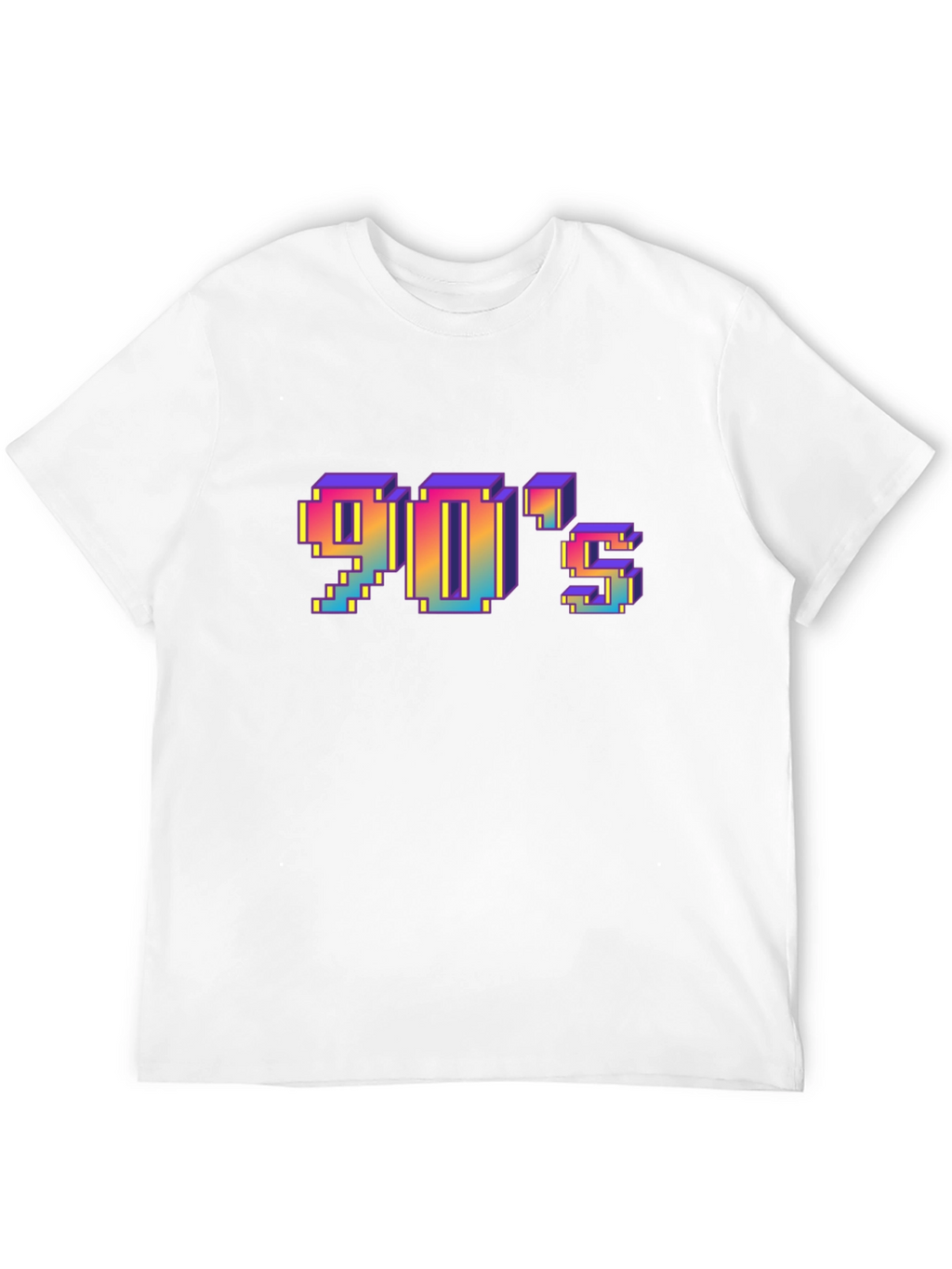 Retro 90s Pixel Art T-Shirt - Black
