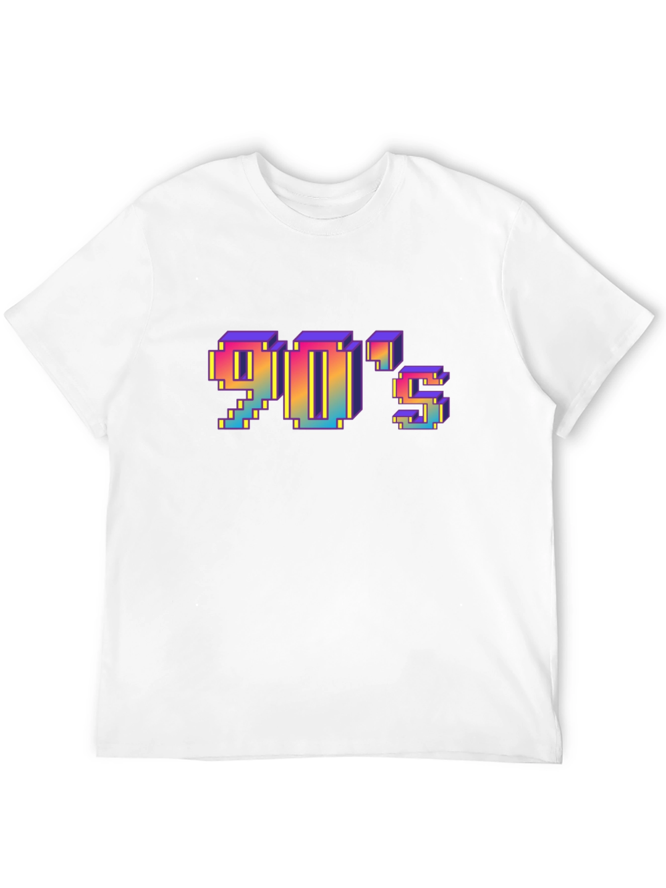 Retro 90s Pixel Art T-Shirt - Black