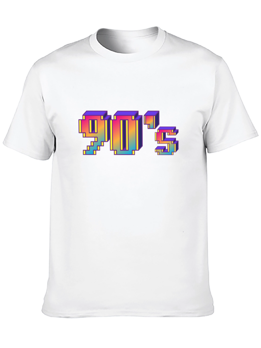 Retro 90s Pixel Art T-Shirt - Black