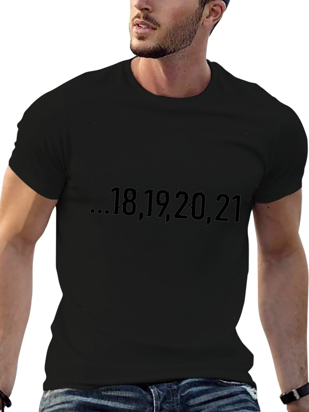 Birthday Year Black Tee Shirt