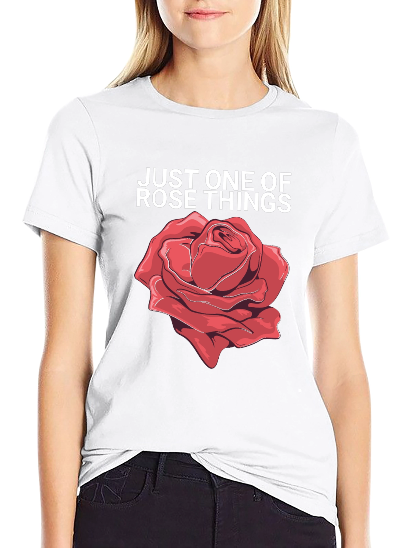 Rose Things Graphic Tee - Trendy Casual Wear