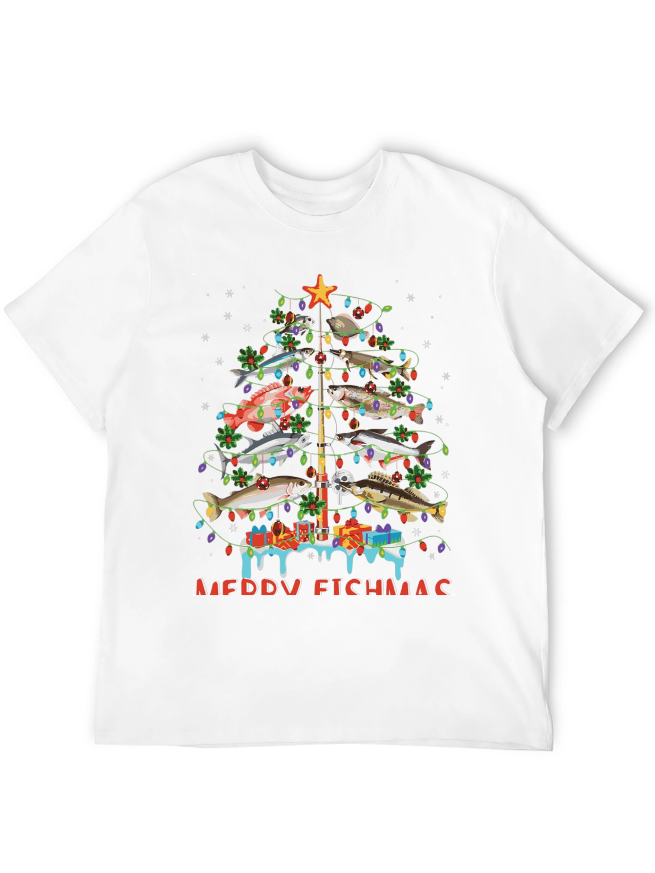 Merry Fishmas Christmas Tree T-Shirt