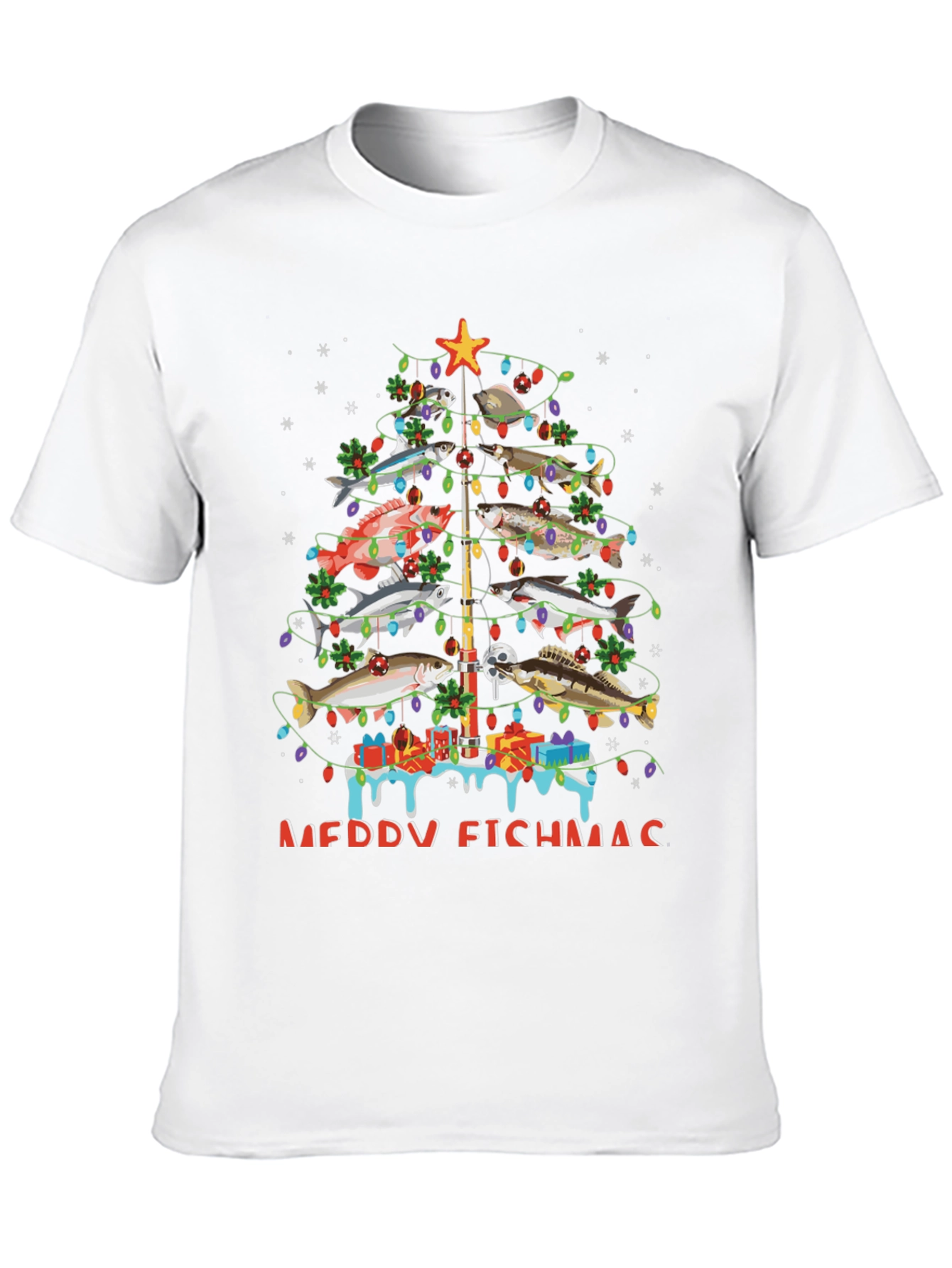 Merry Fishmas Christmas Tree T-Shirt