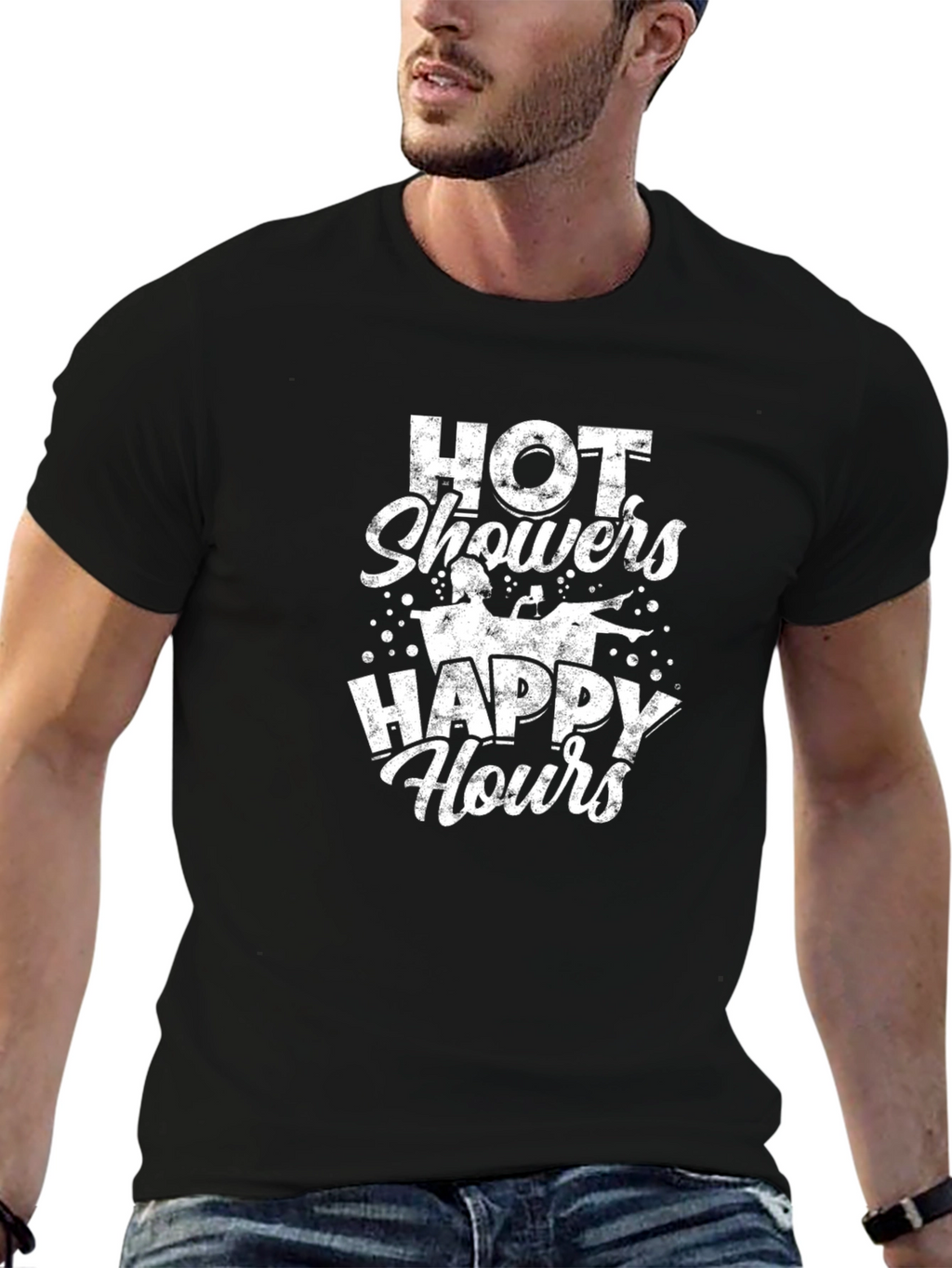 Hot Showers Happy Hours Graphic T-Shirt