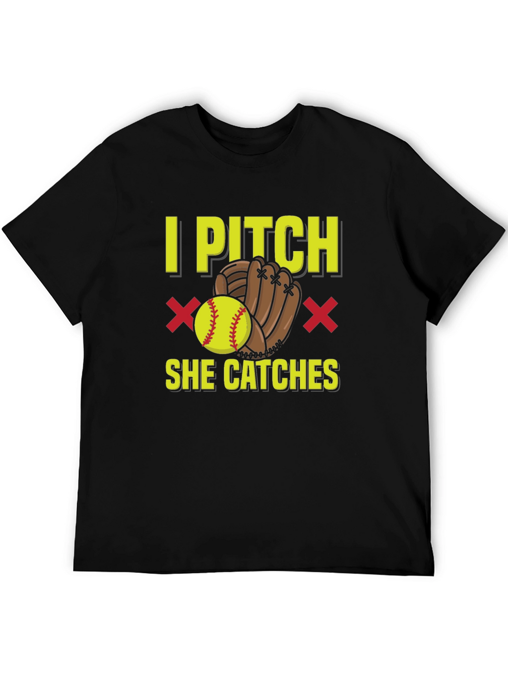 I Pitch She Catches Graphic T-Shirt