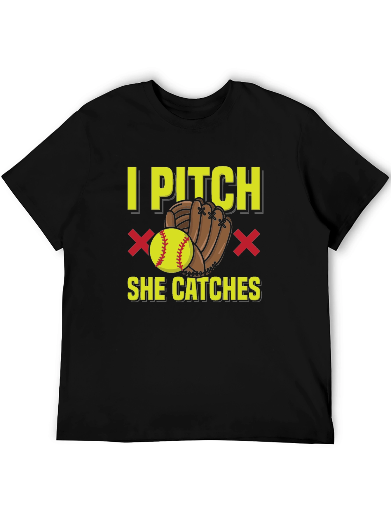 I Pitch She Catches Graphic T-Shirt
