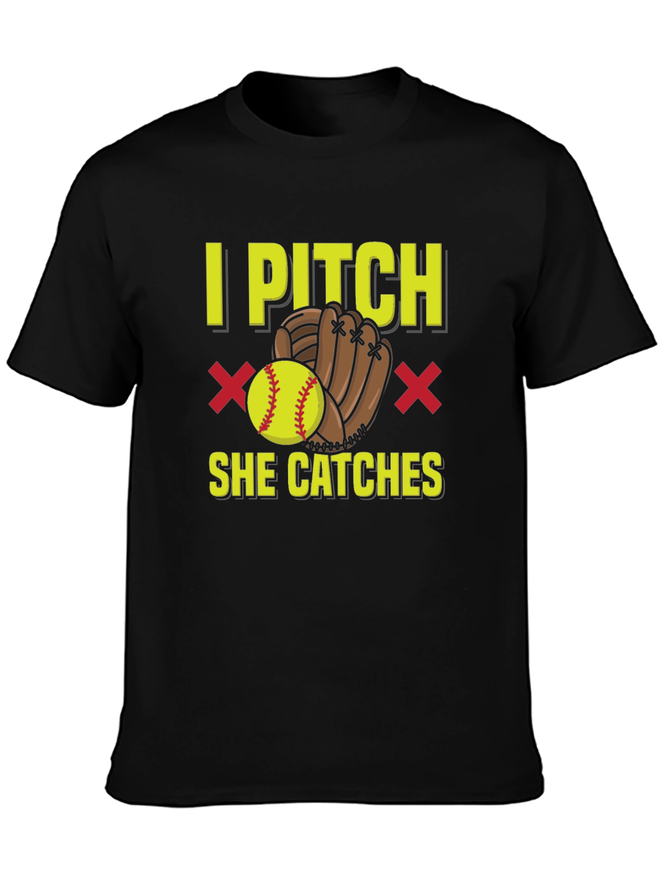 I Pitch She Catches Graphic T-Shirt