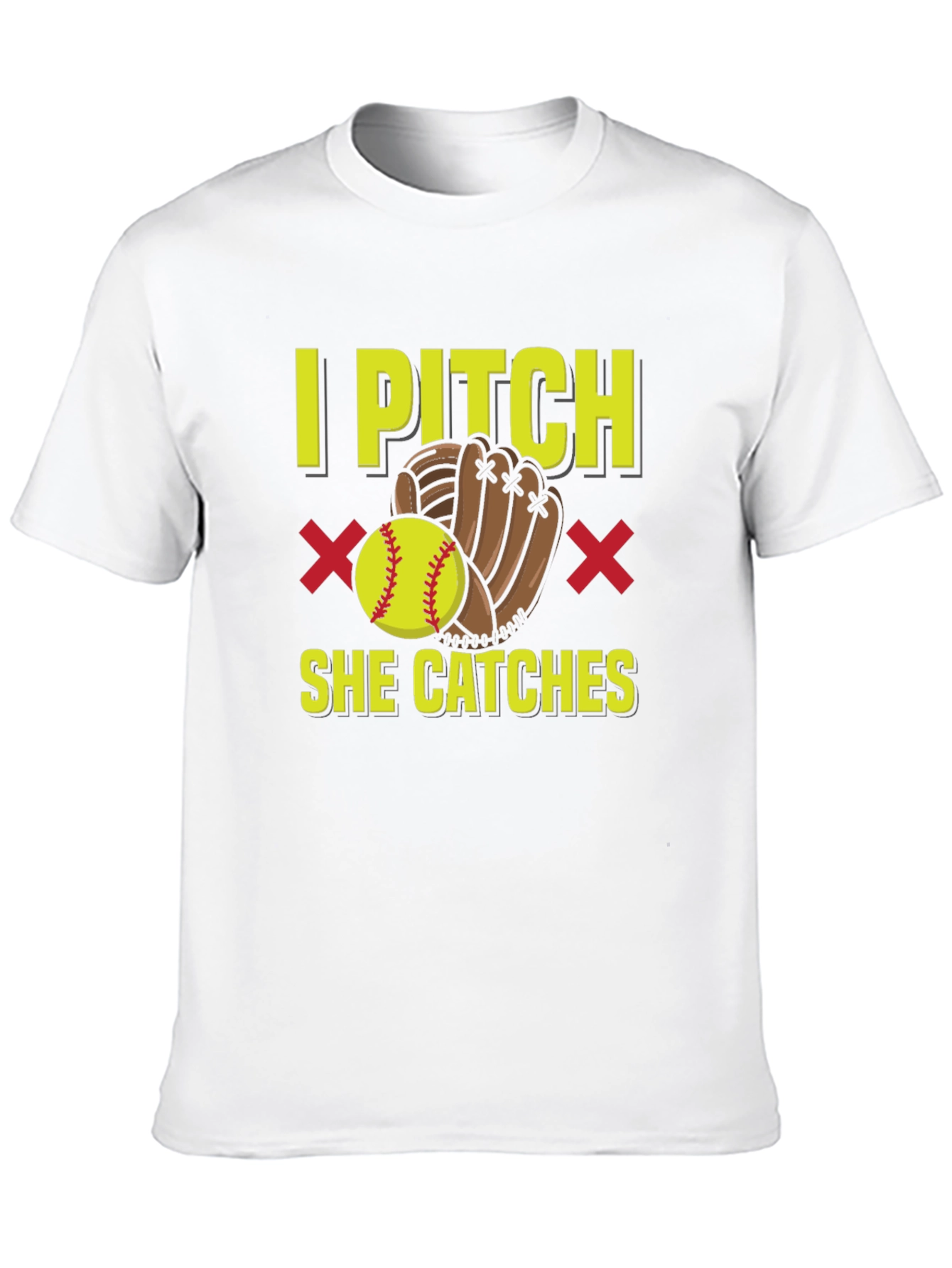 I Pitch She Catches Graphic T-Shirt