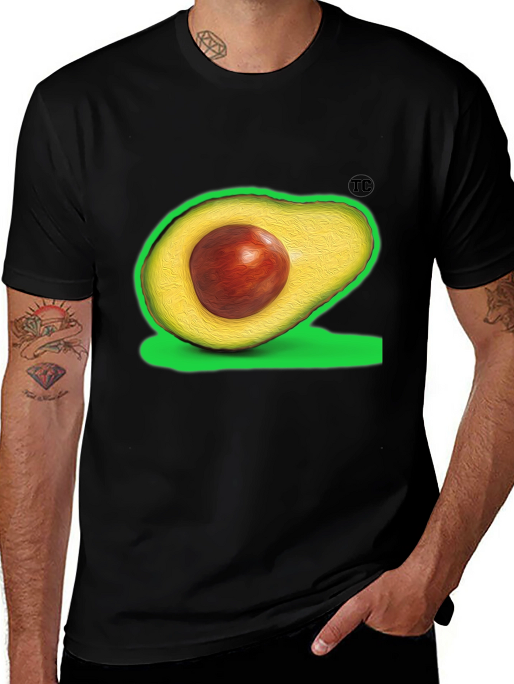 Avocado Graphic Tee - Casual Style