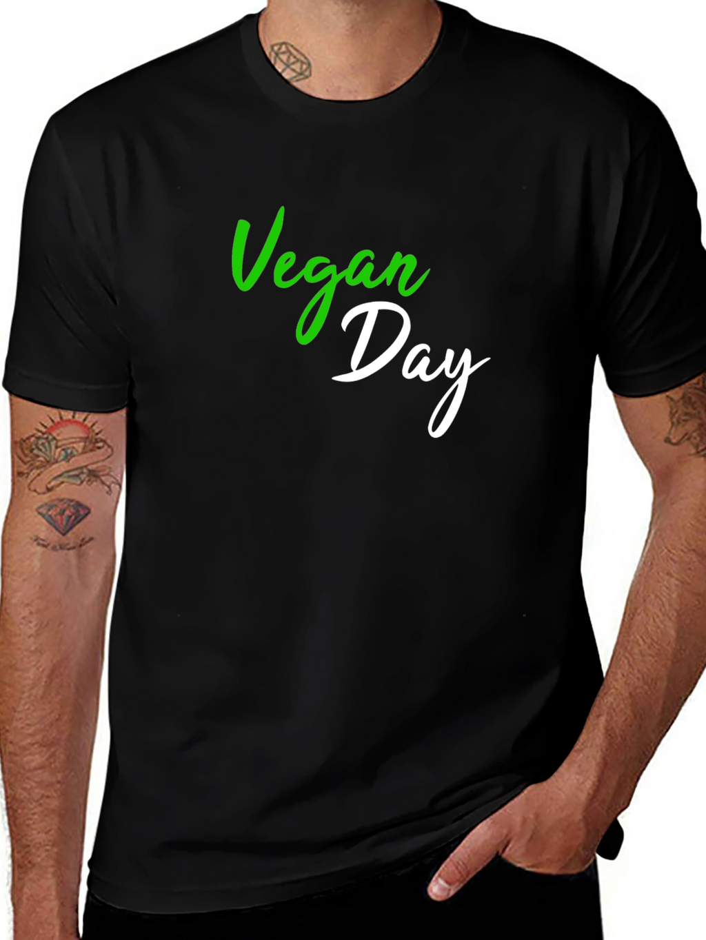 Vegan Day Black T-Shirt - Unisex