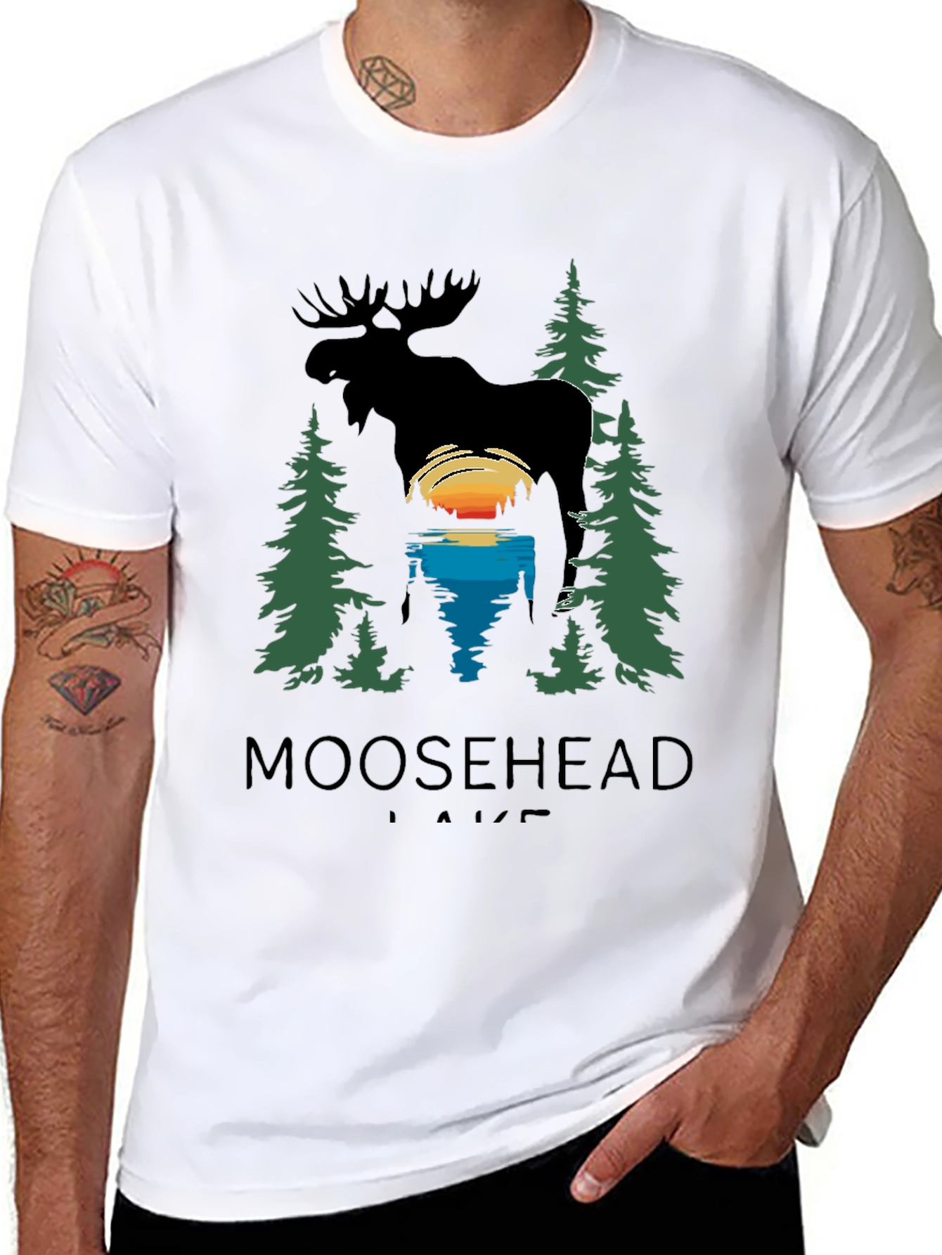 Moosehead Lake Graphic T-Shirt - Nature Scene Tee