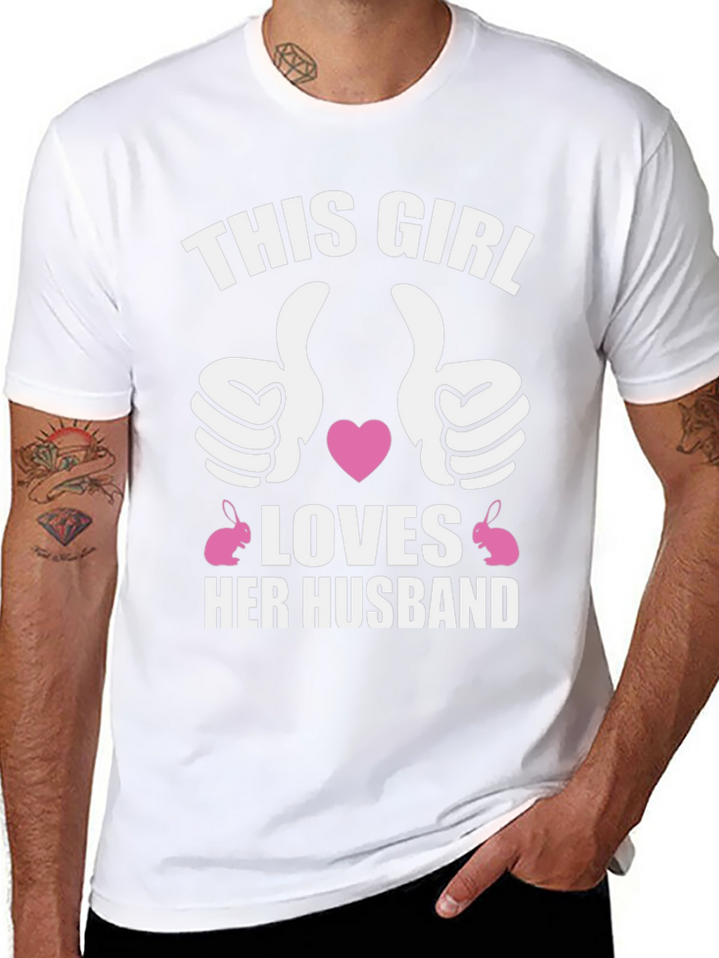 This Girl Loves Her Husband Easter T-Shirt