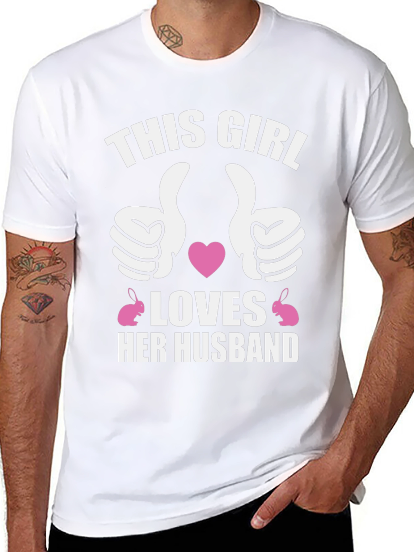 This Girl Loves Her Husband Easter T-Shirt