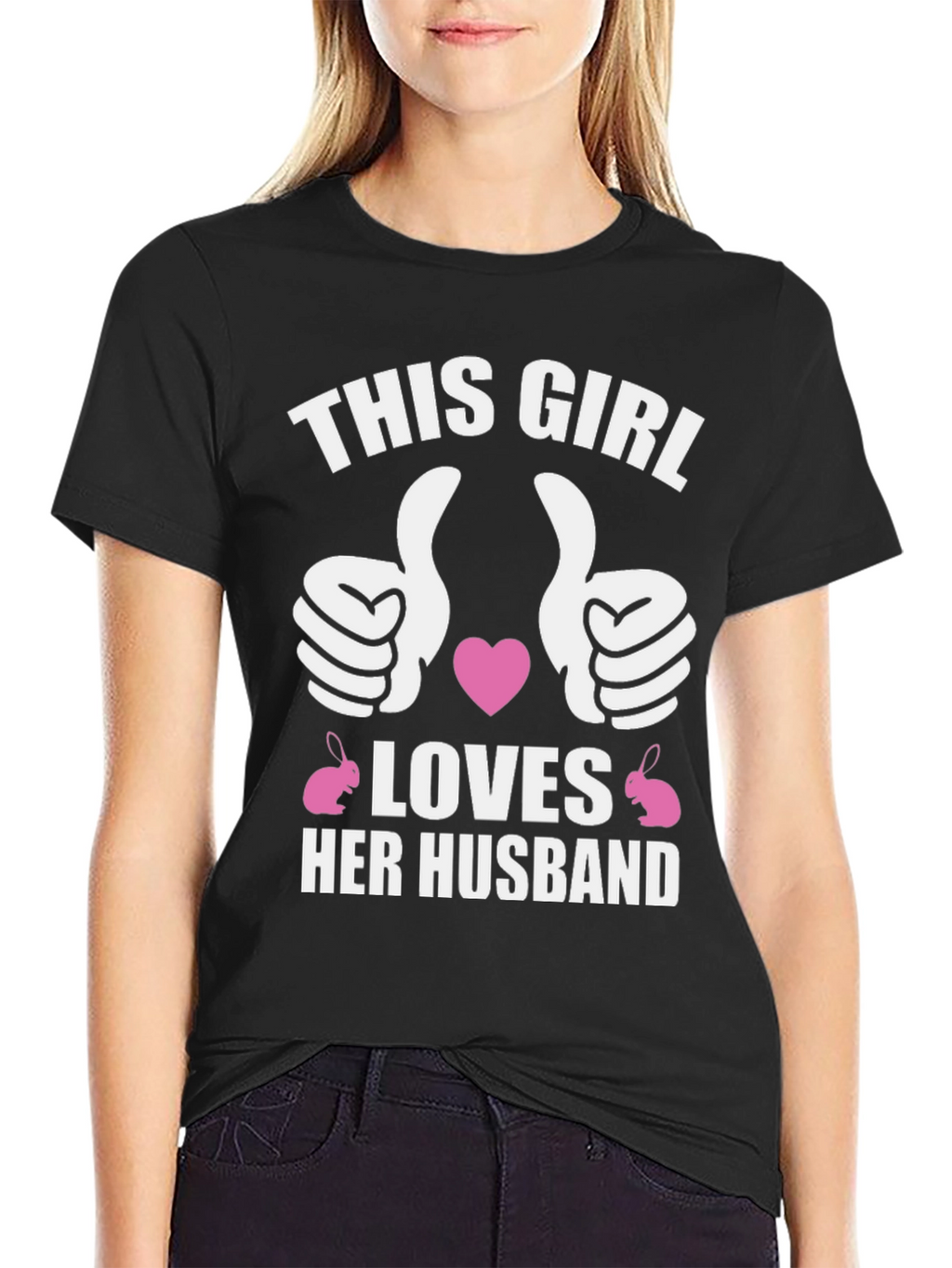 This Girl Loves Her Husband Easter T-Shirt