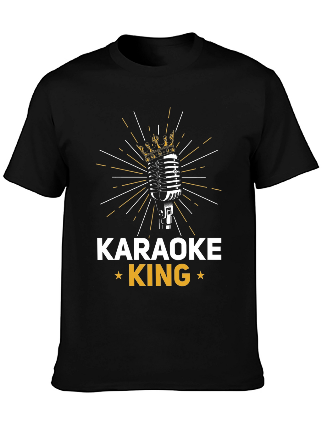 Karaoke King Black Graphic T-Shirt