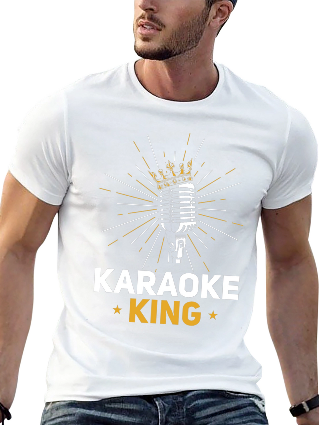 Karaoke King Black Graphic T-Shirt
