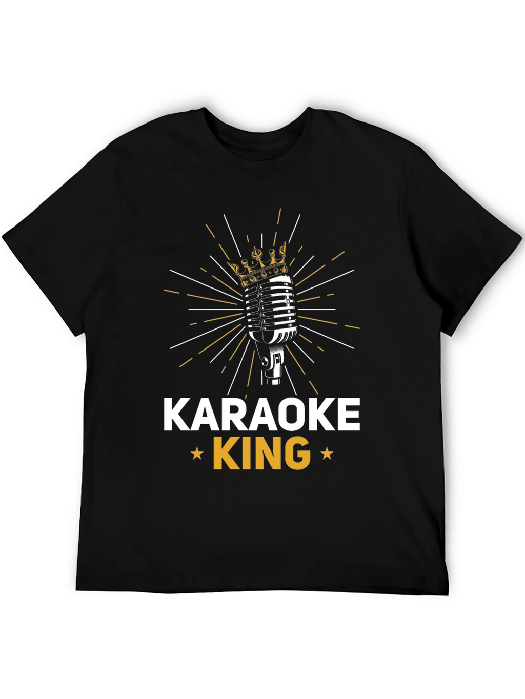 Karaoke King Black Graphic T-Shirt