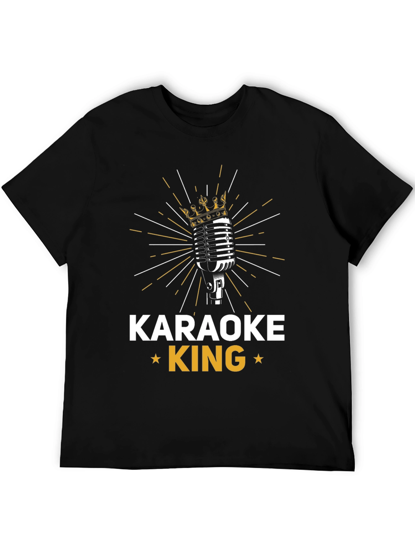 Karaoke King Black Graphic T-Shirt