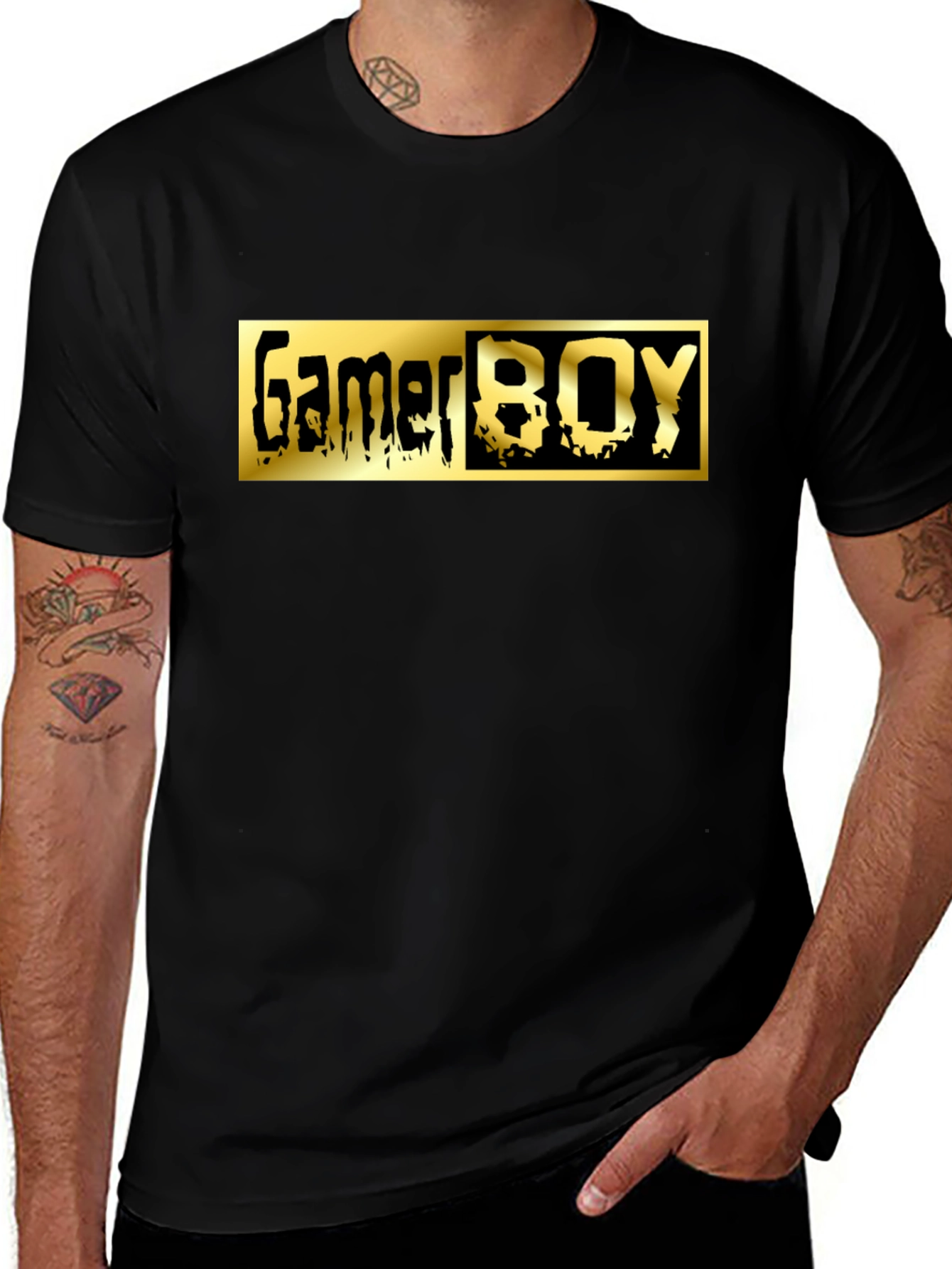 Gamer Boy Graphic Tee - Black