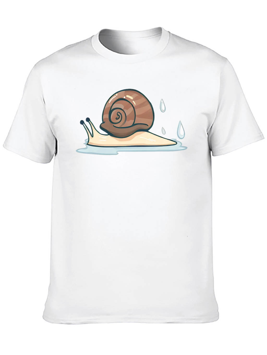 Snail Graphic Tee - Black Cotton Casual Shirt
