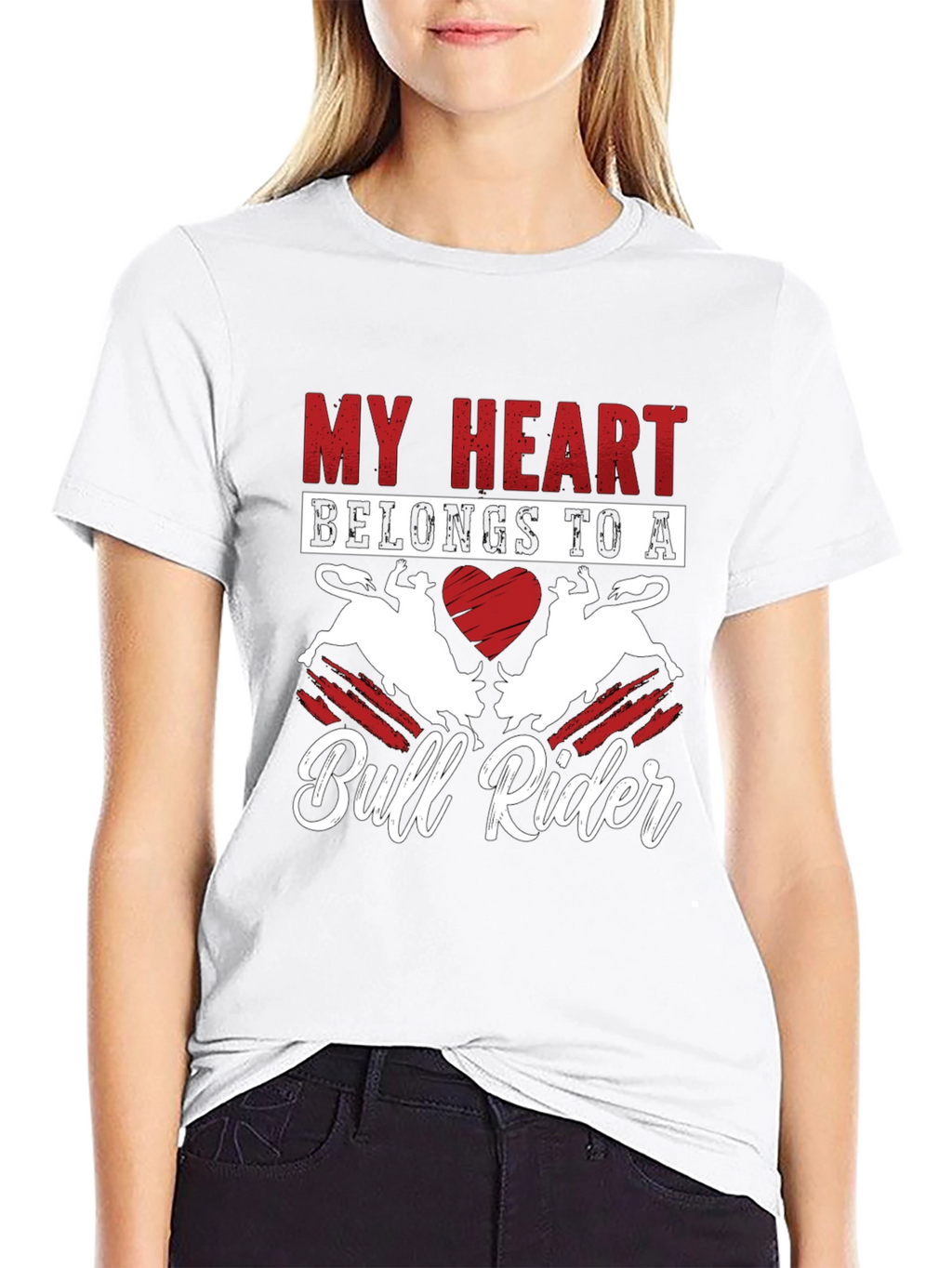 My Heart Belongs to a Bull Rider T-Shirt