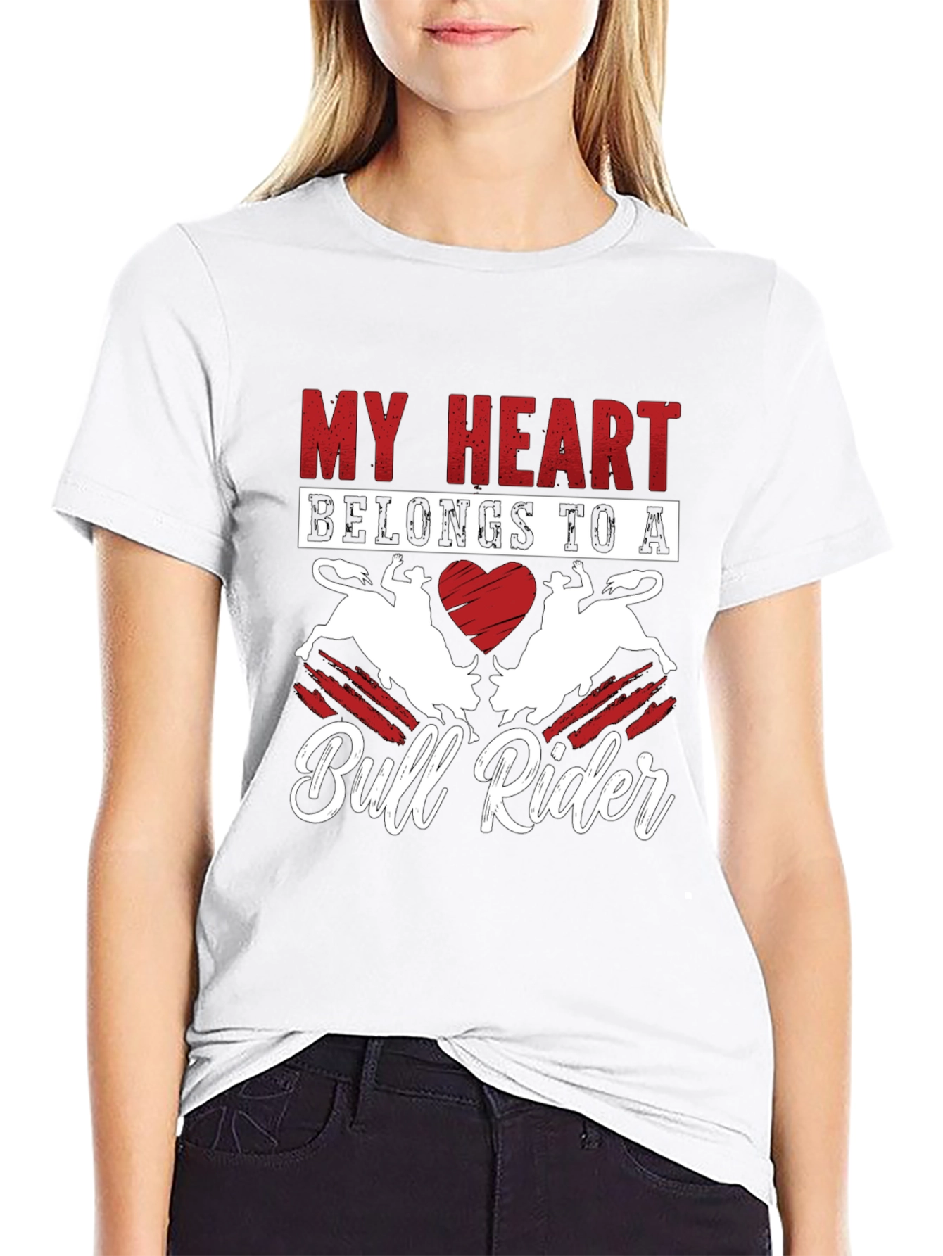 My Heart Belongs to a Bull Rider T-Shirt