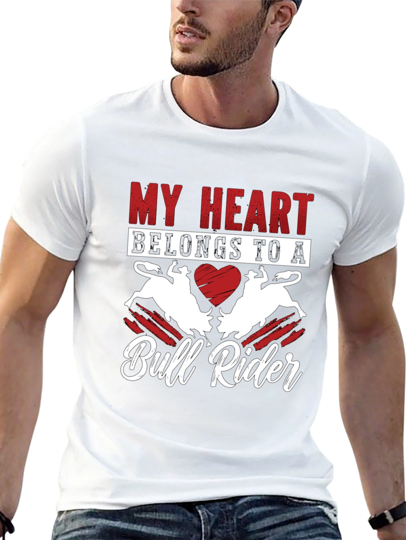 My Heart Belongs to a Bull Rider T-Shirt
