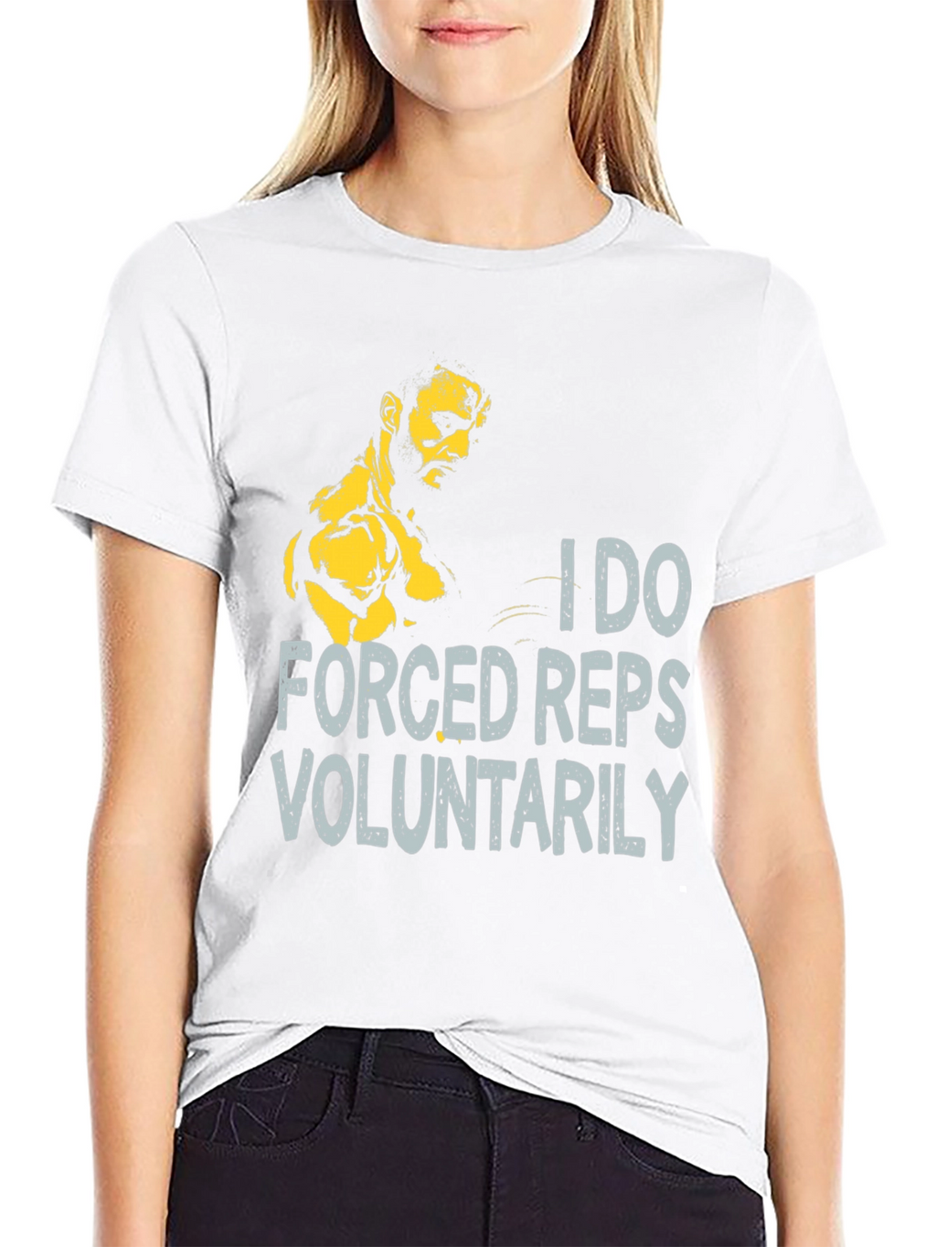I Do Forced Reps Voluntarily Black T-Shirt