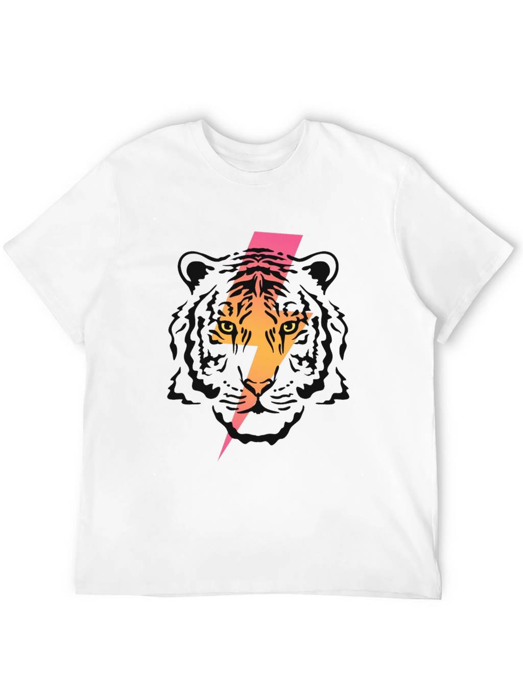 Tiger Lightning Bolt Graphic Tee - Black