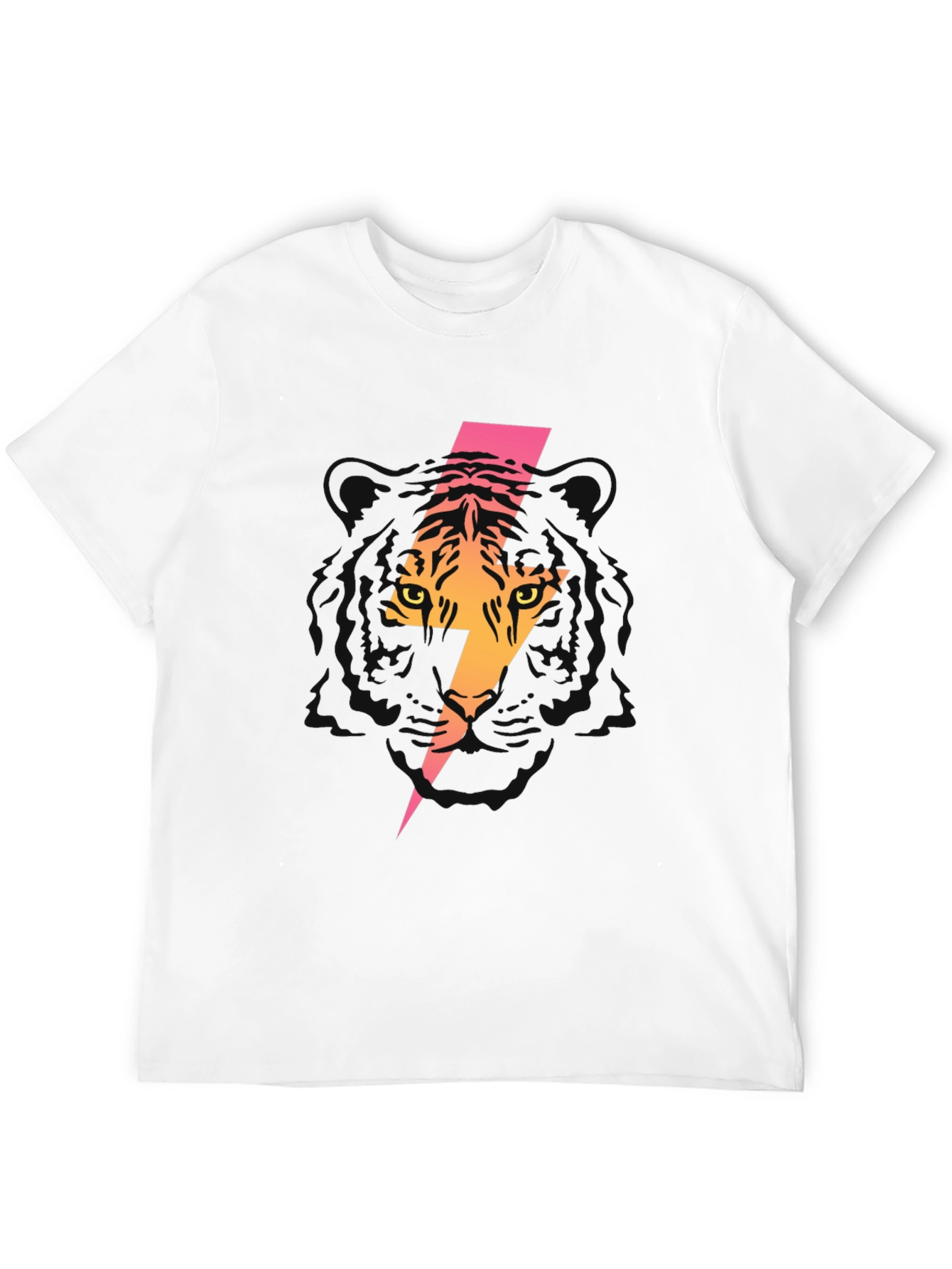 Tiger Lightning Bolt Graphic Tee - Black