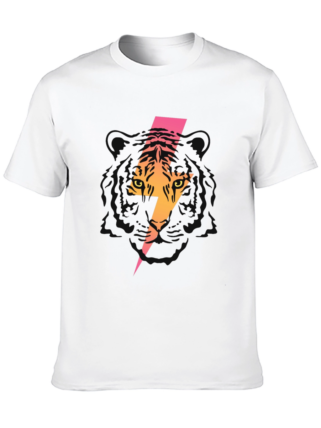 Tiger Lightning Bolt Graphic Tee - Black