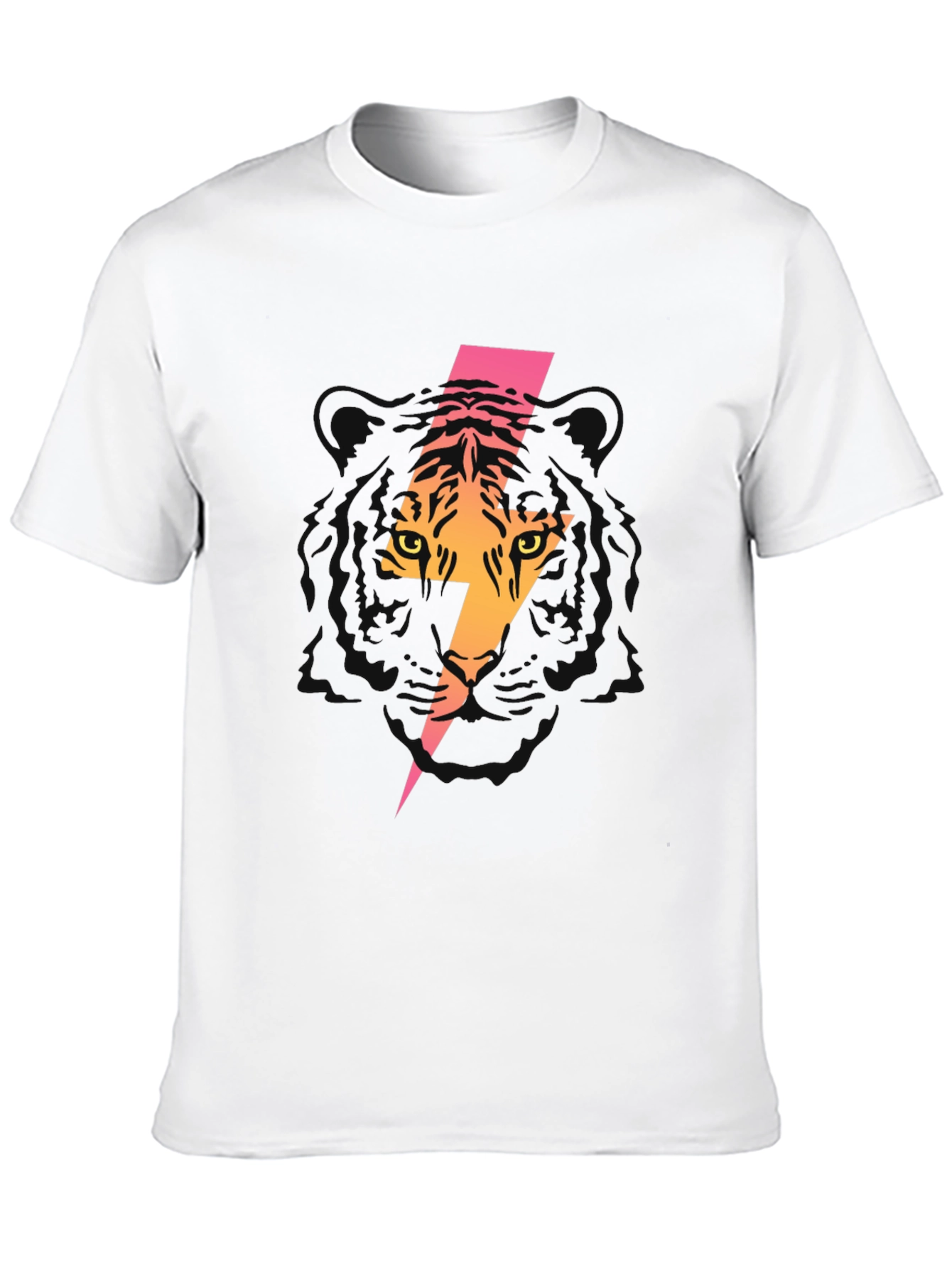 Tiger Lightning Bolt Graphic Tee - Black