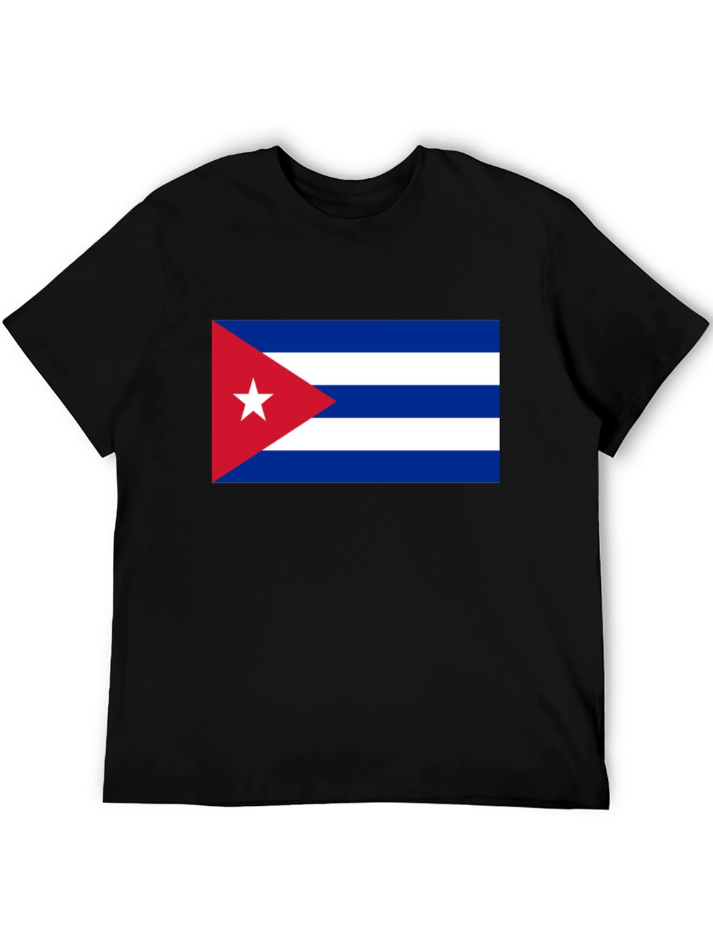 Cuba Flag T-Shirt - Black Cotton Tee