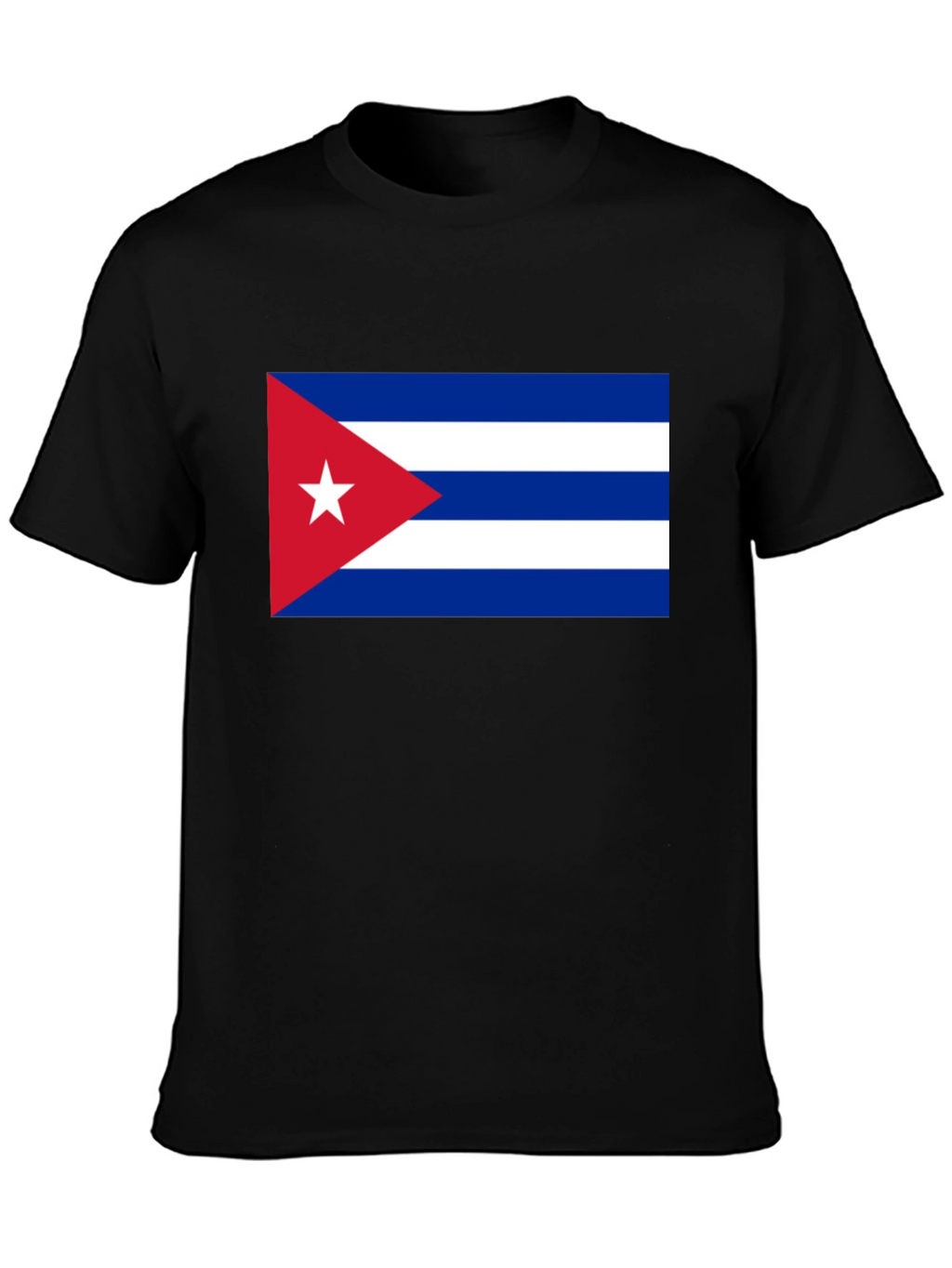 Cuba Flag T-Shirt - Black Cotton Tee