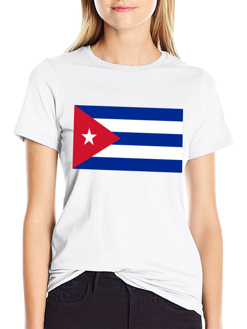 Cuba Flag T-Shirt - Black Cotton Tee