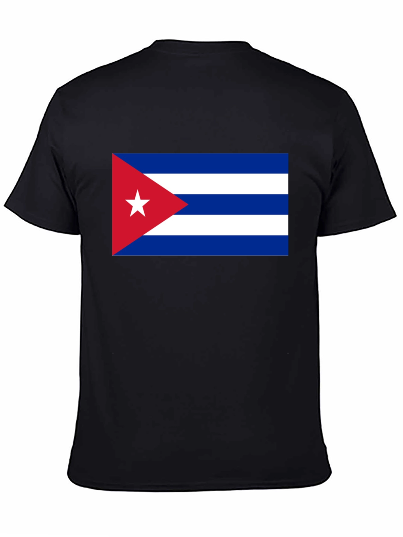 Cuba Flag T-Shirt - Black Cotton Tee