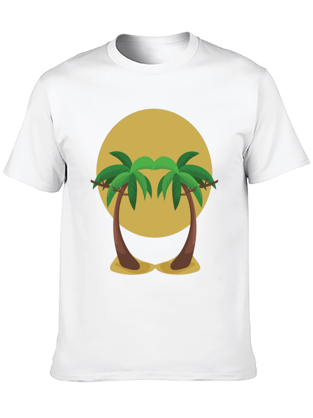 Tropical Palm Tree Sunset Graphic Tee - Black
