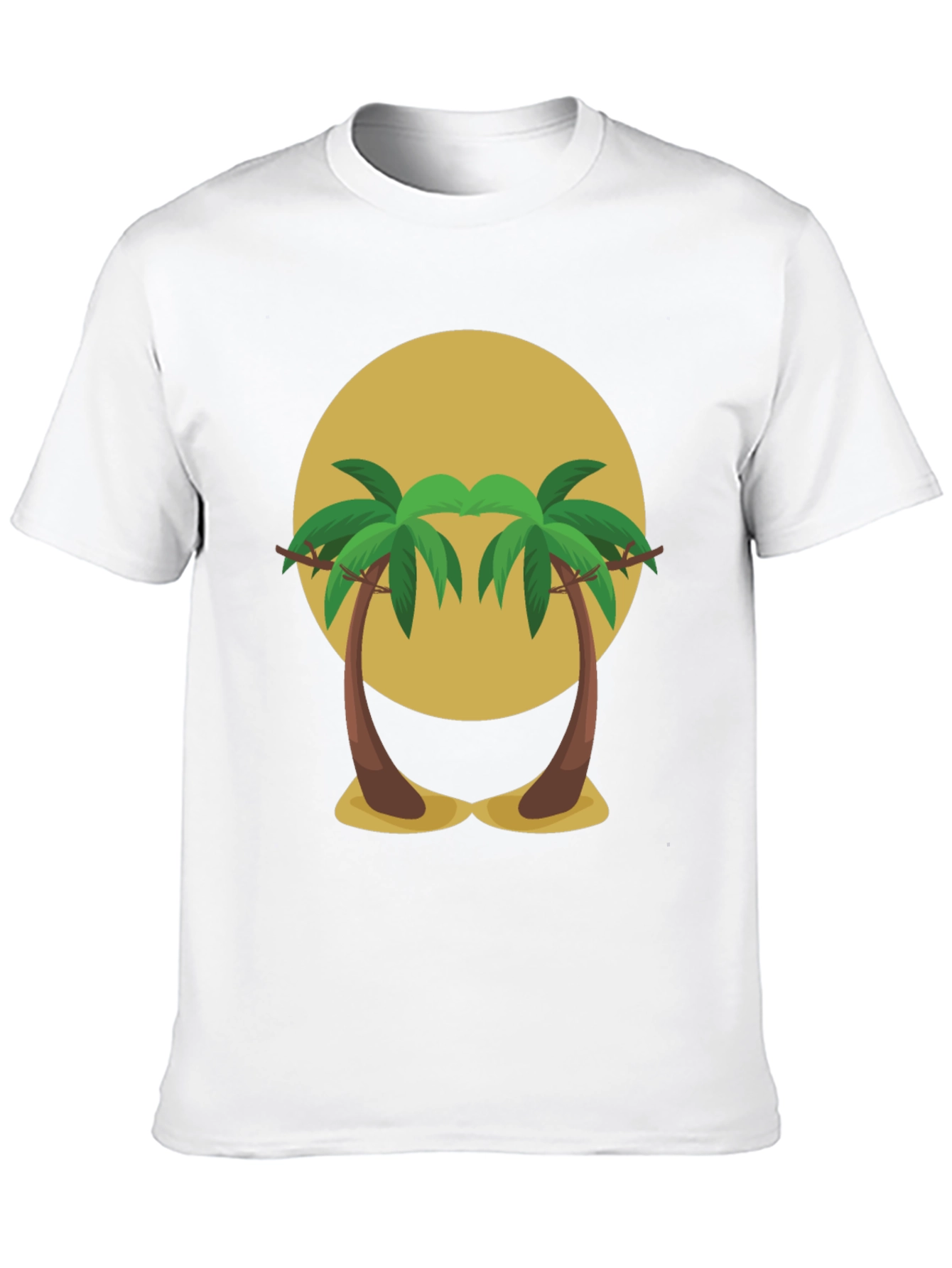 Tropical Palm Tree Sunset Graphic Tee - Black