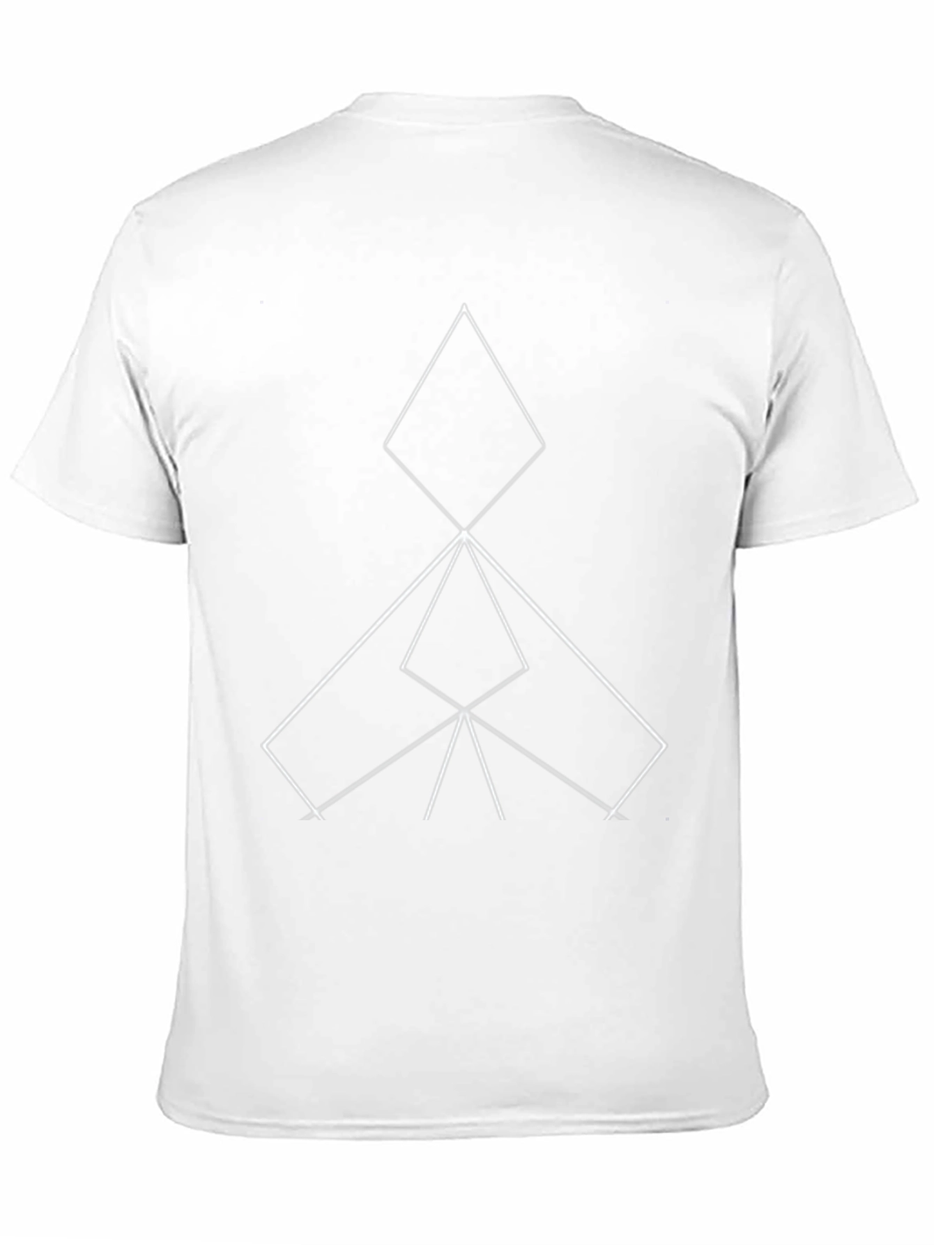 Geometric Line Art Black T-Shirt