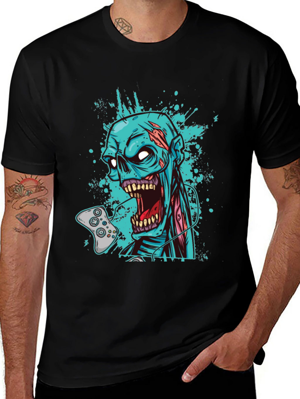 Zombie Gamer T-Shirt - Game Over Design