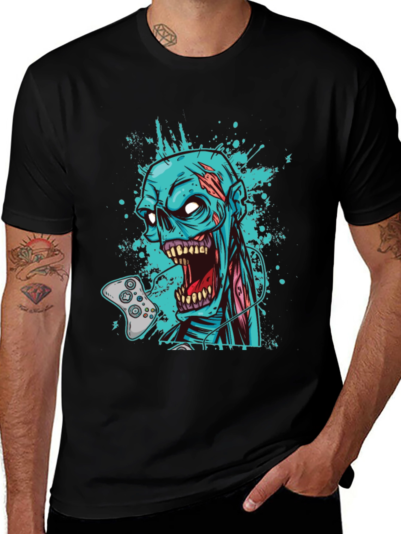Zombie Gamer T-Shirt - Game Over Design
