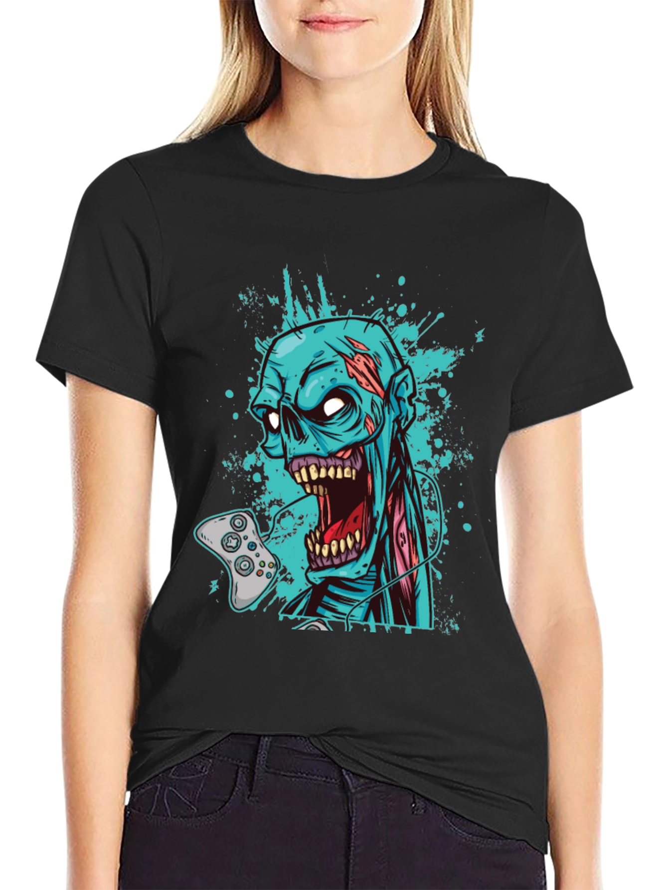 Zombie Gamer T-Shirt - Game Over Design